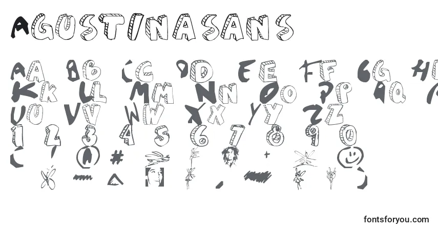 Fuente Agustinasans - alfabeto, números, caracteres especiales