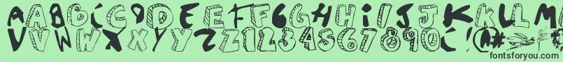 Agustinasans Font – Black Fonts on Green Background