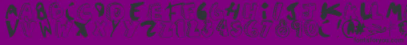Agustinasans-fontti – mustat fontit violetilla taustalla