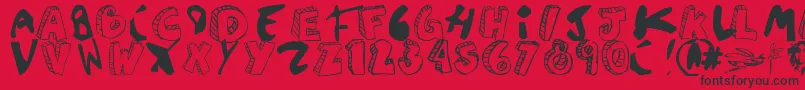 Agustinasans Font – Black Fonts on Red Background