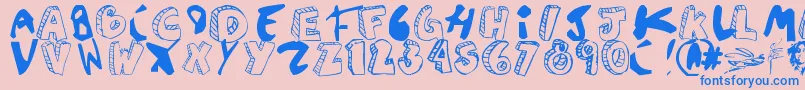 Agustinasans Font – Blue Fonts on Pink Background