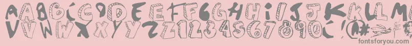 フォントAgustinasans – ピンクの背景に灰色の文字