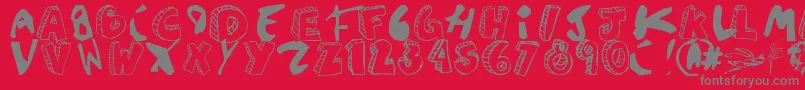 Agustinasans Font – Gray Fonts on Red Background