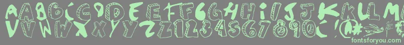 Agustinasans Font – Green Fonts on Gray Background