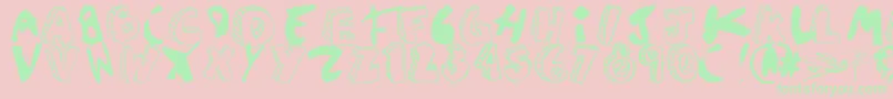 Agustinasans Font – Green Fonts on Pink Background