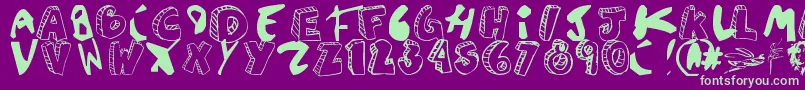 Agustinasans Font – Green Fonts on Purple Background