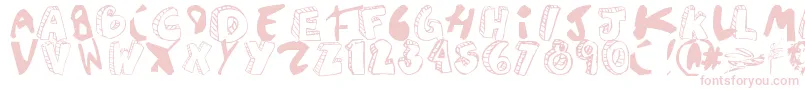 Agustinasans Font – Pink Fonts on White Background