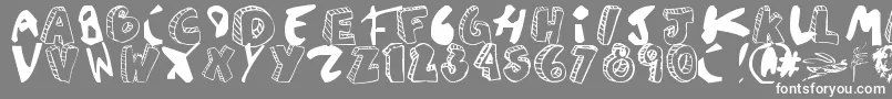 Agustinasans-fontti – valkoiset fontit harmaalla taustalla