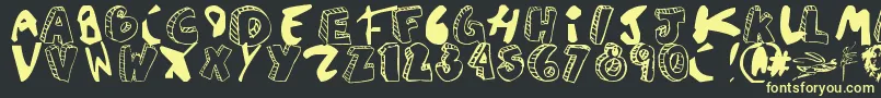 Agustinasans Font – Yellow Fonts on Black Background