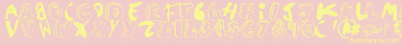 Agustinasans Font – Yellow Fonts on Pink Background