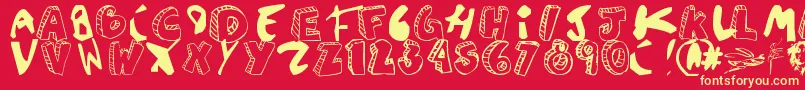 Agustinasans Font – Yellow Fonts on Red Background