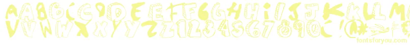 Agustinasans Font – Yellow Fonts on White Background