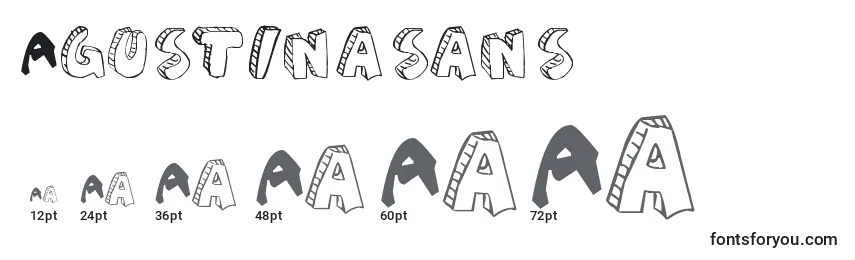 Agustinasans Font Sizes