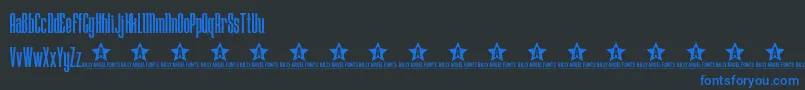 Lostw Font – Blue Fonts on Black Background