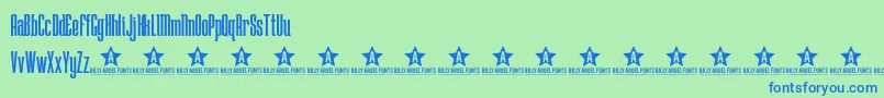 Lostw Font – Blue Fonts on Green Background