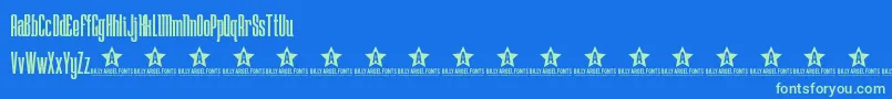 Lostw Font – Green Fonts on Blue Background