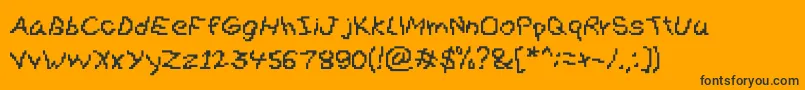 Police Gibberesque – polices noires sur fond orange
