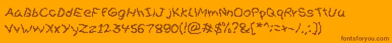 Gibberesque Font – Brown Fonts on Orange Background