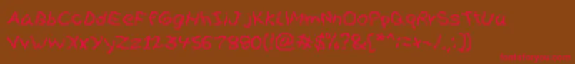 Gibberesque Font – Red Fonts on Brown Background