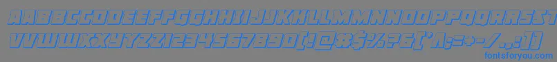 Libertylegion3Dital-Schriftart – Blaue Schriften auf grauem Hintergrund
