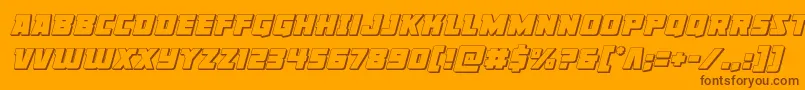 Libertylegion3Dital Font – Brown Fonts on Orange Background