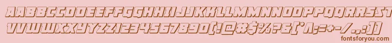 Libertylegion3Dital Font – Brown Fonts on Pink Background