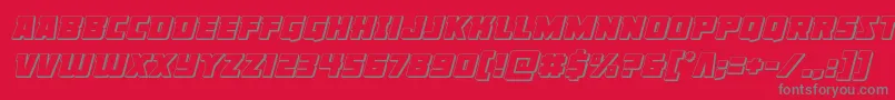 Libertylegion3Dital Font – Gray Fonts on Red Background
