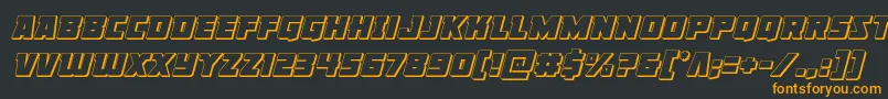 Libertylegion3Dital Font – Orange Fonts on Black Background