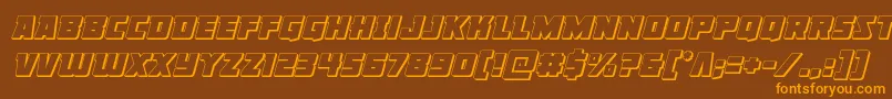 Libertylegion3Dital Font – Orange Fonts on Brown Background