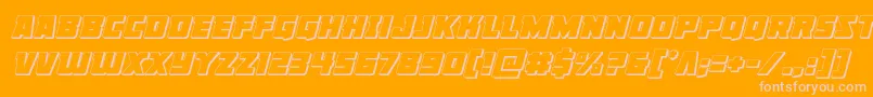 Libertylegion3Dital Font – Pink Fonts on Orange Background