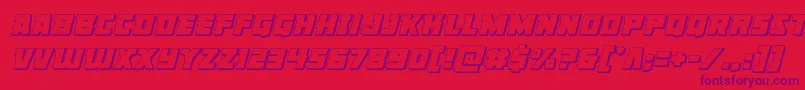 Libertylegion3Dital Font – Purple Fonts on Red Background