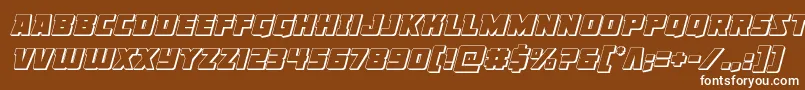 Libertylegion3Dital Font – White Fonts on Brown Background