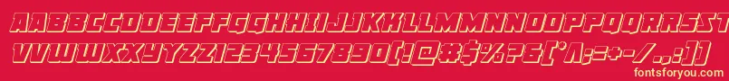 Libertylegion3Dital Font – Yellow Fonts on Red Background