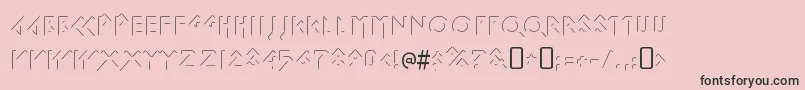 IomanoidShine Font – Black Fonts on Pink Background