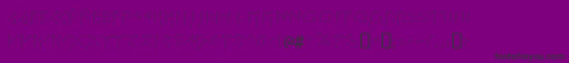 Fonte IomanoidShine – fontes pretas em um fundo violeta