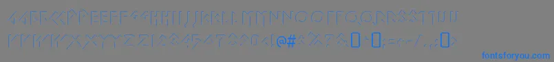 IomanoidShine Font – Blue Fonts on Gray Background