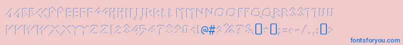 IomanoidShine Font – Blue Fonts on Pink Background