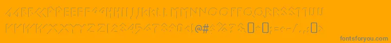 IomanoidShine Font – Gray Fonts on Orange Background