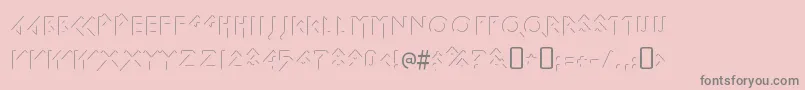 IomanoidShine Font – Gray Fonts on Pink Background