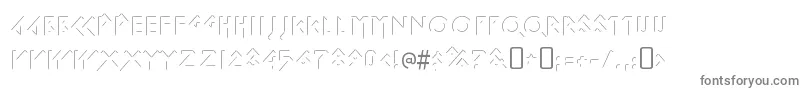 IomanoidShine-Schriftart – Graue Schriften auf weißem Hintergrund