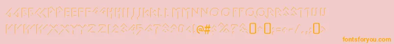 IomanoidShine Font – Orange Fonts on Pink Background