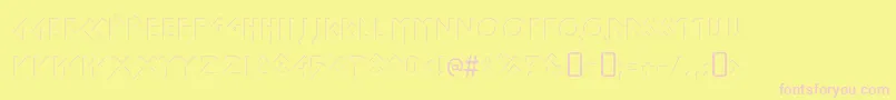 IomanoidShine Font – Pink Fonts on Yellow Background