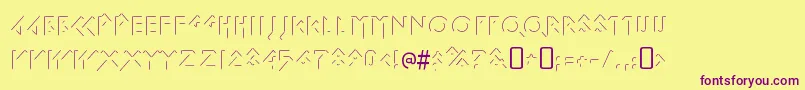 IomanoidShine Font – Purple Fonts on Yellow Background