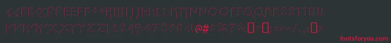 IomanoidShine Font – Red Fonts on Black Background