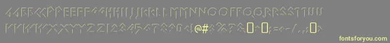 IomanoidShine Font – Yellow Fonts on Gray Background