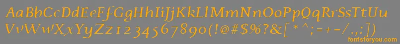 Phaedrus ffy Font – Orange Fonts on Gray Background