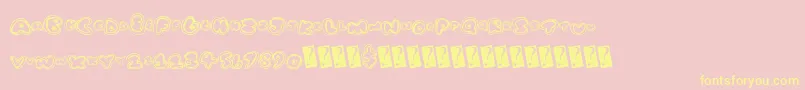 Tugboat Font – Yellow Fonts on Pink Background