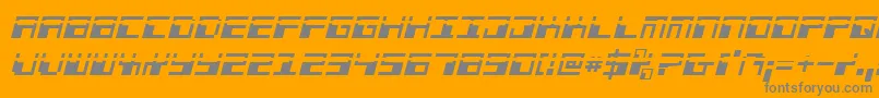 Phaserbanklaseri Font – Gray Fonts on Orange Background