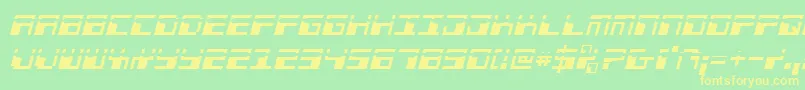 Phaserbanklaseri Font – Yellow Fonts on Green Background