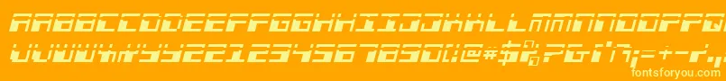 Phaserbanklaseri Font – Yellow Fonts on Orange Background